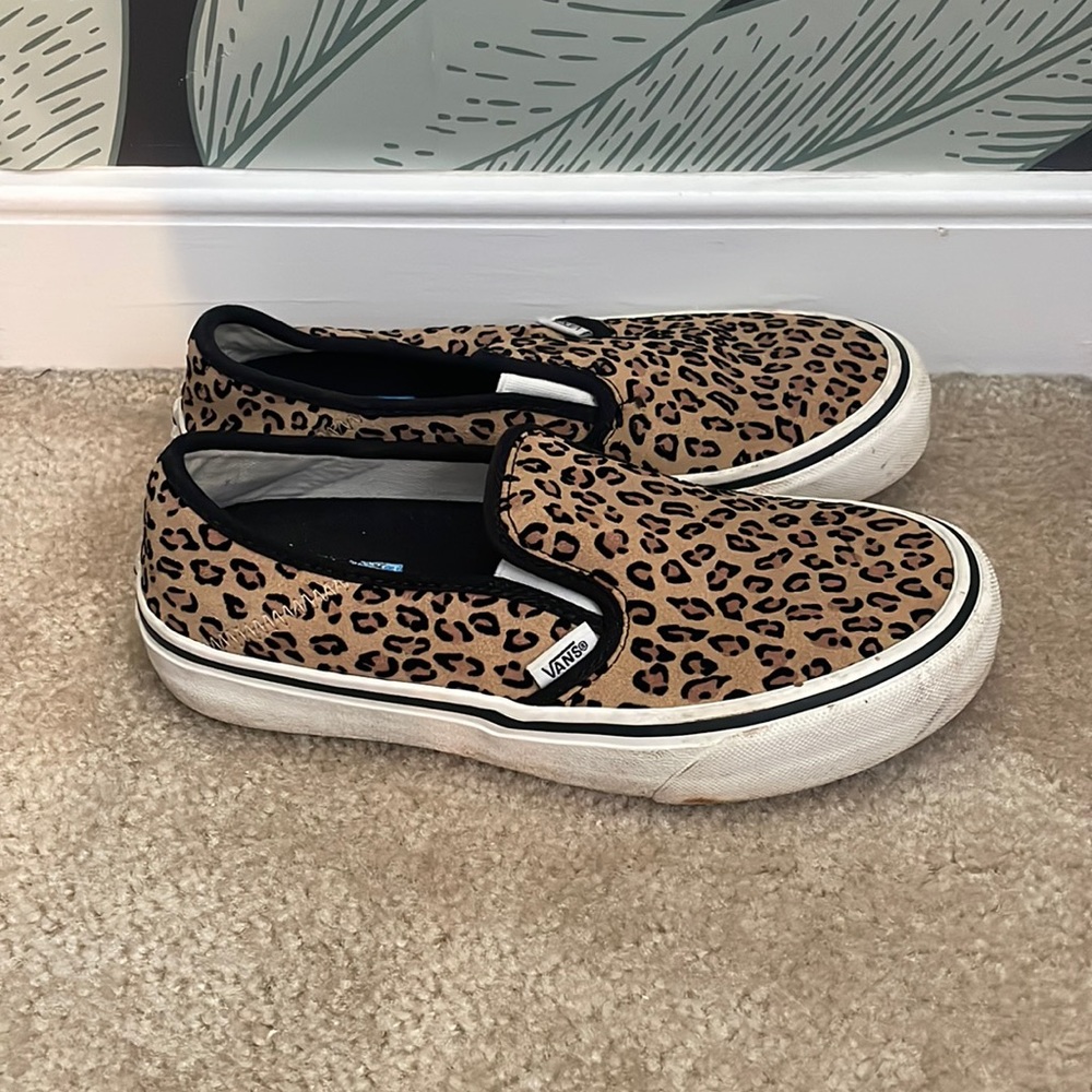 Leopard print vans